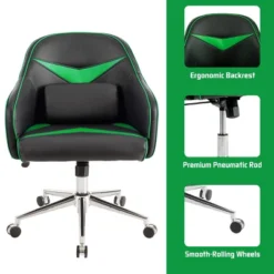 Costway Office Chair Task Desk Swivel Adjustable Height W/ Massage Lumbar Support BlueGreen -Costway GUEST 668c9978 6454 42c9 b7a3 7f7441e36ca8