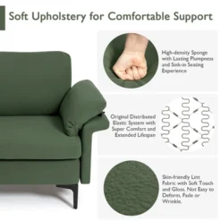 Costway Set Of 2 Upholstered Single Sofa Fabric Accent Armchair Metal Legs 17 Costway Set Of 2 Upholstered Single Sofa Fabric Accent Armchair Metal Legs -Costway GUEST 66f50e5a 179b 495e 8488 4887128edd89