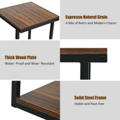 Costway 3-Tier End Table Side Table Night Stand W/ Storage Shelf For Living Room -Costway GUEST 67aab80b 717e 4124 8d07 a9ef013701a6