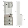 Costway 3-Door 71'' Kitchen Buffet Pantry Storage Cabinet W/Hutch Adjustable Shelf White -Costway GUEST 68518348 44d4 40d7 a860 555fe2892e59
