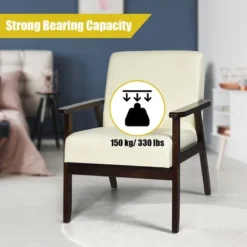 Costway Set Of 2 Fabric Accent Armchair Solid Wood Upholstered Lounge Chair YellowBeigeGrey OrangeBlueGrey -Costway GUEST 688015aa f7b4 42bb 9633 fcecb52831f0