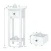 Costway 2PCS 2 Tier End Bedside Sofa Side Table With Drawer Shelf Acacia Wood Nightstand White -Costway GUEST 6886154e 0015 4381 b0f7 fd03c1ddc033