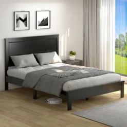 Costway Twin/Full/Queen Size Bed Frame Platform Slat High Headboard Bedroom Rubber Wood Leg -Costway GUEST 691c5910 aa4b 4948 850f 9c4c664cf99b