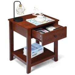 Costway Night Stand End Side Table Bedside Accent Table With Drawer And Storage Shelf 19 Costway Night Stand End Side Table Bedside Accent Table With Drawer And Storage Shelf -Costway GUEST 69bf21f5 961d 4e63 bf0f 7a9c7028b2e6