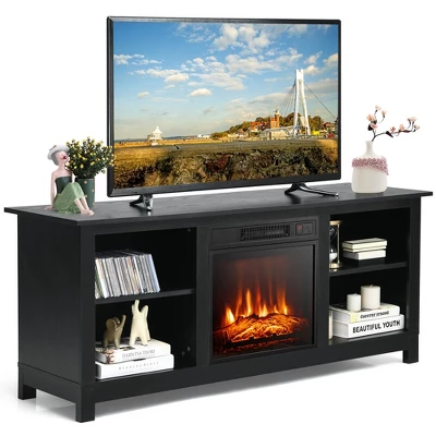 Costway 58'' 2-Tier Fireplace TV Stand W/18'' 1400W Electric Fireplace 65'' 12 Costway 58'' 2-Tier Fireplace TV Stand W/18'' 1400W Electric Fireplace 65'' - Image 10