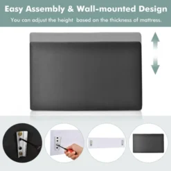 Costway Twin Wall-mounted Headboard Linen Fabric Upholstered Padded Easy Assembly 19 Costway Twin Wall-mounted Headboard Linen Fabric Upholstered Padded Easy Assembly -Costway GUEST 69c912d1 ac38 40c0 b411 b1ef42f6338e