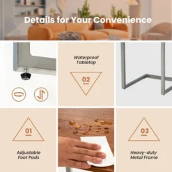 Costway 3 Pcs Nesting Coffee End Table Set Stacking Side Nightstand Living Room Office -Costway GUEST 69dc468a d1a4 464a aa9b 3e67c564ca54