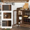 Costway Kitchen Storage Cabinet Sideboard With 3-Row Wineglass Holder Removable Rack Tempered Glass Door & Anti-Tipping Kits -Costway GUEST 6a6e41c2 ad56 40e1 bd60 4fcaecfc889b