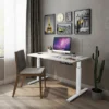 Costway Electric Stand Up Desk Frame Dual Motor Height Adjustable Stand WhiteBlack -Costway GUEST 6ac5fd77 620b 480d a6df 326a21665a4d