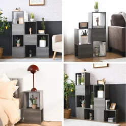 Costway Bookshelf Free Combination Bookcase Storage Organizer Display Shelf Gray 15 Costway Bookshelf Free Combination Bookcase Storage Organizer Display Shelf Gray -Costway GUEST 6b096e8d a631 4e4e b3ae 9d183b56a16f