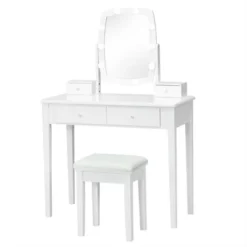 Costway Vanity Table Set With Lighted Mirror Adjustable 10 Bulbs Dresser 4 Drawer -Costway GUEST 6b22f21f 42d5 4bb0 9734 34b942023044
