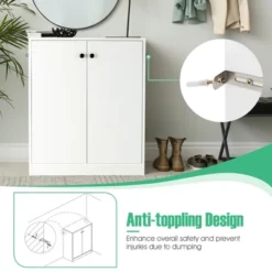 Costway 2-Door Storage Cabinet Buffet Cabinet With 3 Shelves Sideboard For Kitchen Hallway 16 Costway 2-Door Storage Cabinet Buffet Cabinet With 3 Shelves Sideboard For Kitchen Hallway -Costway GUEST 6b956315 8978 497a bd14 0bed333d763b