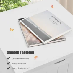 Costway White Floor Storage Cabinet Bathroom Organizer Free Standing 4 Drawers -Costway GUEST 6bf2c83b 2a11 4e73 a5c0 88a308c6559a