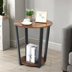 Costway Industrial End Table Metal Frame W/ Storage Shelf 12 Costway Industrial End Table Metal Frame W/ Storage Shelf -Costway GUEST 6c1d3635 0011 4d93 8b39 9bf813f60987
