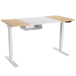 55''x28'' Electric Standing Desk Adjustable Sit To Stand Table W/USB Port WhiteNatural -Costway GUEST 6c36a395 fb8e 4809 a706 a866fa11349a
