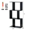 Costway 3-tier S-Shaped Bookcase Free Standing Storage Rack Wooden Display Decor Black -Costway GUEST 6c36b34e 6085 4c9f 9cc2 9a9a8c9f4a31