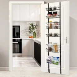 Costway Over The Door Pantry Organizer Wall Mounted Spice Rack W/ 6 Adjustable Shelves -Costway GUEST 6c6bcc24 f28c 4732 b887 752ef0be2d53