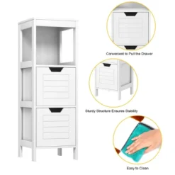 Costway Bathroom Wooden Floor Cabinet Multifunction Storage Rack Stand Organizer Bedroom -Costway GUEST 6ca81849 7e6a 45bb 91ce 5c9ccabd1111