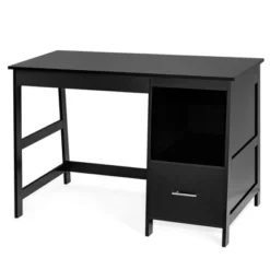 Costway 47.5'' Computer Desk Trestle Desk Writing Study Workstation W/ 2 Drawers -Costway GUEST 6cbb2b77 fa48 4310 95a4 d0d0feb7b24c
