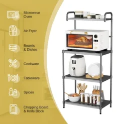 Costway 4-Tier Baker's Rack Microwave Oven Stand Shelves Kitchen Storage Rack Organizer -Costway GUEST 6d18b7ad 95df 48e9 bfe9 ed569716e8a4
