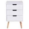 Costway Set Of 2 White Side End Table Nightstand Mid-Century Accent Wood Furniture -Costway GUEST 6d1b3957 d86f 4011 9841 1eb09cbbc1ce
