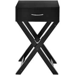 Costway 2PCS Nightstand X-Shape Drawer Accent Side End Table Modern Home Furniture Black -Costway GUEST 6d1fb847 3ecd 4c1c b65f 72cc21cf8600