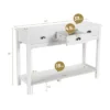 Costway Console Table With 3 Drawers Bottom Shelf Sofa Side Table Entryway White -Costway GUEST 6d2eea85 c0f4 459a 8beb dcebef8008c8
