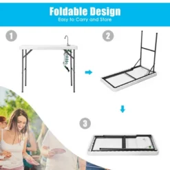 Costway Folding Fish Table Hunting Clean Cutting Camping Sink Faucet W Sprayer 14 Costway Folding Fish Table Hunting Clean Cutting Camping Sink Faucet W Sprayer -Costway GUEST 6d575adf c4c2 4cff ae1e 62bb746f9456