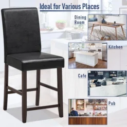 Costway Set Of 2/4 Bar Stools 25inch Counter Height Barstool Pub Chair W/Rubber Wood Legs 20 Costway Set Of 2/4 Bar Stools 25inch Counter Height Barstool Pub Chair W/Rubber Wood Legs -Costway GUEST 6d78eb41 f1ca 4310 b265 db1e6eb1041f