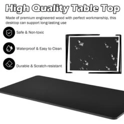 Costway 55'' One-Piece Universal Tabletop For Standard & Sit To Stand Desk Frame 19 Costway 55'' One-Piece Universal Tabletop For Standard & Sit To Stand Desk Frame -Costway GUEST 6d7ccd46 1bef 4da3 a293 2672e9a6b214