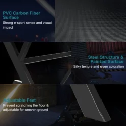 Costway Gaming Desk Computer Desk Table W/Cup Holder & Headphone Hook Gamer Workstation -Costway GUEST 6dfd83c8 50ab 433a aa4e 05600934baf1