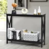 Costway 2-Tier Console Table X-Design Bookshelf Sofa Side Accent Table W/Shelf White BlackEspressoWood Grain -Costway GUEST 6e440b8e 8b0d 48d2 9545 f492c4302c0c