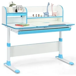 Costway Adjustable Height Kids Study Desk Drafting Table Computer Station PinkBlue -Costway GUEST 6e6239aa ef3e 49f9 bea4 7ab10357218e