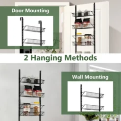 Costway Over The Door Pantry Organizer Wall Mounted Spice Rack W/ 6 Adjustable Shelves -Costway GUEST 6e8f7774 7459 4adb b99a 5e5a8455a8e6