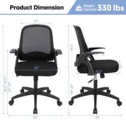 Costway Mesh Office Chair Adjustable Rolling Computer Desk Chair W/Flip-up Armrest WhiteBlack 15 Costway Mesh Office Chair Adjustable Rolling Computer Desk Chair W/Flip-up Armrest WhiteBlack -Costway GUEST 6e9d7a1a 7558 4970 8d2c ef111ba6988c