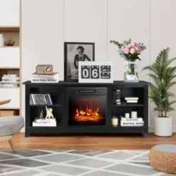 Costway 58'' 2-Tier Fireplace TV Stand W/18'' 1400W Electric Fireplace 65'' 16 Costway 58'' 2-Tier Fireplace TV Stand W/18'' 1400W Electric Fireplace 65'' -Costway GUEST 6ee047e7 9358 48b8 8ed8 4e55c3ae902a