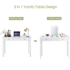 Costway Vanity Table Dressing Table Flip Top Desk Furniture White -Costway GUEST 6f3fca73 287e 418d 811b cd024b1205c2