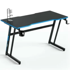 Costway 47.5'' Gaming Desk Z-Shaped Computer Office Table W/Gaming Handle Rack Red/Blue -Costway GUEST 6f462199 8c42 44a3 8596 61b20681ba5a