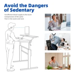 Costway Standing Desk Crank Adjustable Sit To Stand Workstation With Monitor Shelf BrownBlack -Costway GUEST 6f82451a 1ea9 45fe a447 8903bb1a44b1