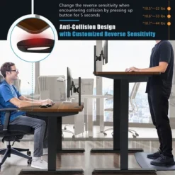 Costway 48'' Electric Standing Desk Height Adjustable W/ Control Panel & USB Port RusticWalnut -Costway GUEST 6fab4491 b27f 4944 a248 a05176693e7e