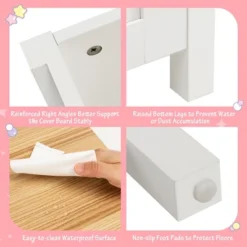 Costway Wooden Toy Storage Organizer Kids Toy Chest W/Lid For Kindergarten Bedroom White -Costway GUEST 6fc2c821 1cd8 4f3e 9eee 1d8fac48cfdd