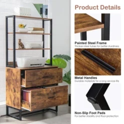 Costway 2 Drawer Vertical File Cabinet W/Lock & Bookshelf, Letter Size Filing Cabinet -Costway GUEST 6fc8540a 808d 48ce 9edd 02555d3bdb7c