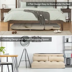 Costway Foldable Floor Sofa Bed 6-Position Adjustable Lounge Couch With 2 Pillows BlueBeigeGreyBlack -Costway GUEST 70074819 d6dd 48de a1a0 a997687535f7