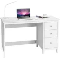 Computer Desk Study Writing Desk Home Office Workstation With 3 Drawers WhiteBlack -Costway GUEST 704910d8 0975 4635 8726 5a8b3991e187