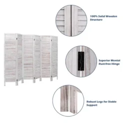 Costway 67'' High 6 Panel Room Divider Furniture Classic Venetian Wooden Slat Home -Costway GUEST 70a12155 b6b7 4ea6 8b61 906c27e85226