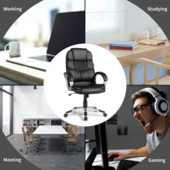 Costway Ergonomic Office Task Chair High Back Leather Swivel -Costway GUEST 70b2224d 0f17 4ffa ad24 ea9194b06bca