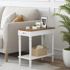 Costway 2-tier End Side Narrow Table Nightstand W/ Drawer For Living Room Bedroom 19 Costway 2-tier End Side Narrow Table Nightstand W/ Drawer For Living Room Bedroom -Costway GUEST 70cd356f e35d 452a b5ce 516a6aa60a51