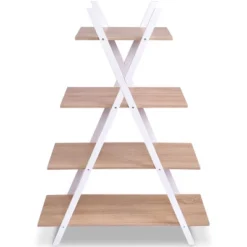 Costway 4-Tier Bookshelf Storage Display Shelves Bookcase Ladder X-Shape -Costway GUEST 7123a3b4 8167 45c9 9a39 e0053ec0e1ea
