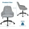 Costway Linen Accent Office Chair Adjustable Rolling Swivel Task Chair W/Armrest 2 Costway Linen Accent Office Chair Adjustable Rolling Swivel Task Chair W/Armrest -Costway GUEST 71d2e416 919a 4641 b99a ba9489a21357