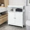 Costway Bathroom Wood Storage Cabinet W/ Double Shutter Door -Costway GUEST 725e47af ec63 49e2 a6ad 311656139340